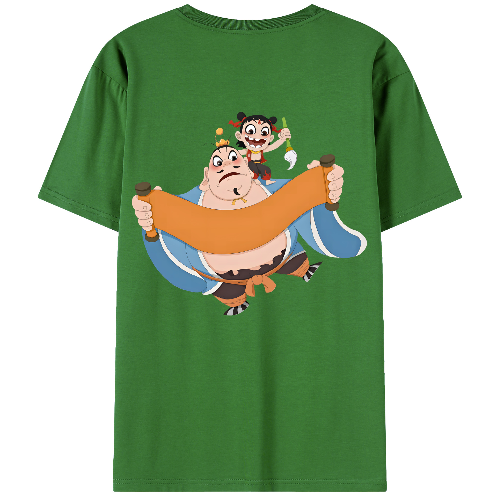 （画像用） Ne Zha 2 ナタ 魔童の大暴れ レディース半袖Tシャツ(バックプリント)
